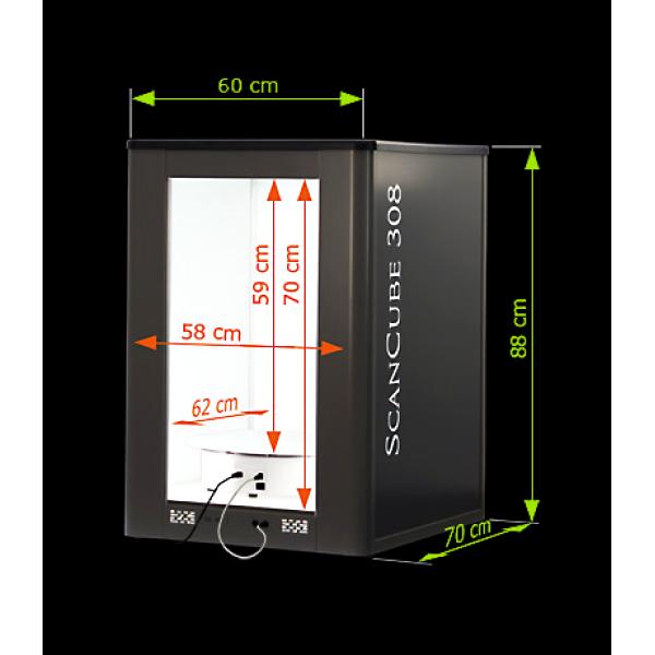 SCANCUBE 308 60X70X88 STUDIO PHOTO + 360° + laser - STD308-FLV1-EU