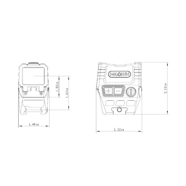 Holosun AEMS CORE X2 - Réticule : Rouge 2 MOA - Point Rouge